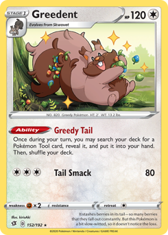 Greedent #152 Greedent - Rebel Clash - #152 - Pokemon TCG card