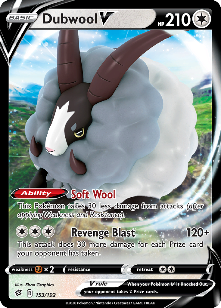 Dubwool V - Rebel Clash - #153 - Pokemon TCG card