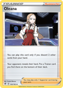 Oleana - Rebel Clash - #163 - Pokemon TCG card