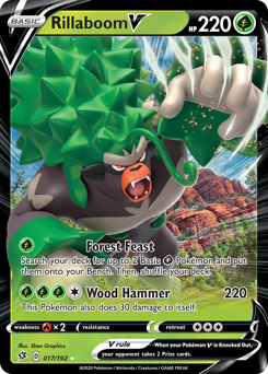 Rillaboom V - Rebel Clash - #17 - Pokemon TCG card