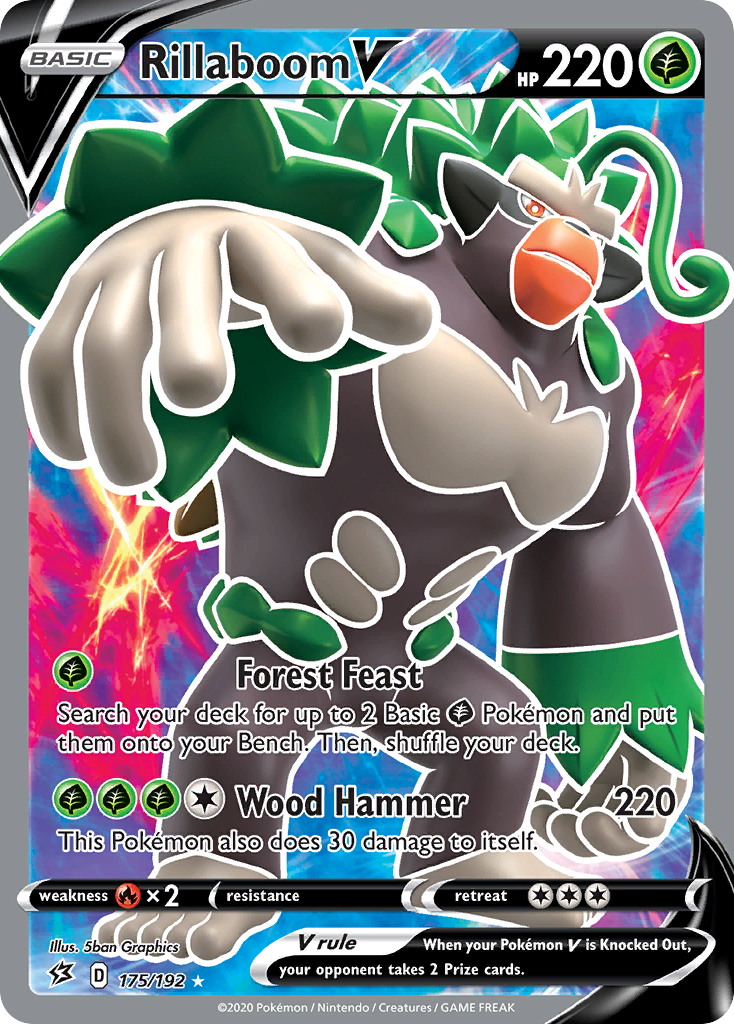 Rillaboom V - Rebel Clash - #175 - Pokemon TCG card