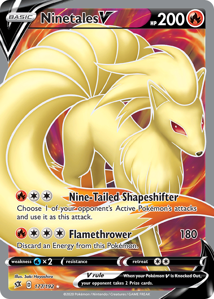 Ninetales V - Rebel Clash - #177 - Pokemon TCG card