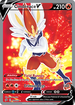 Cinderace V #178 Cinderace V - Rebel Clash - #178 - Pokemon TCG card