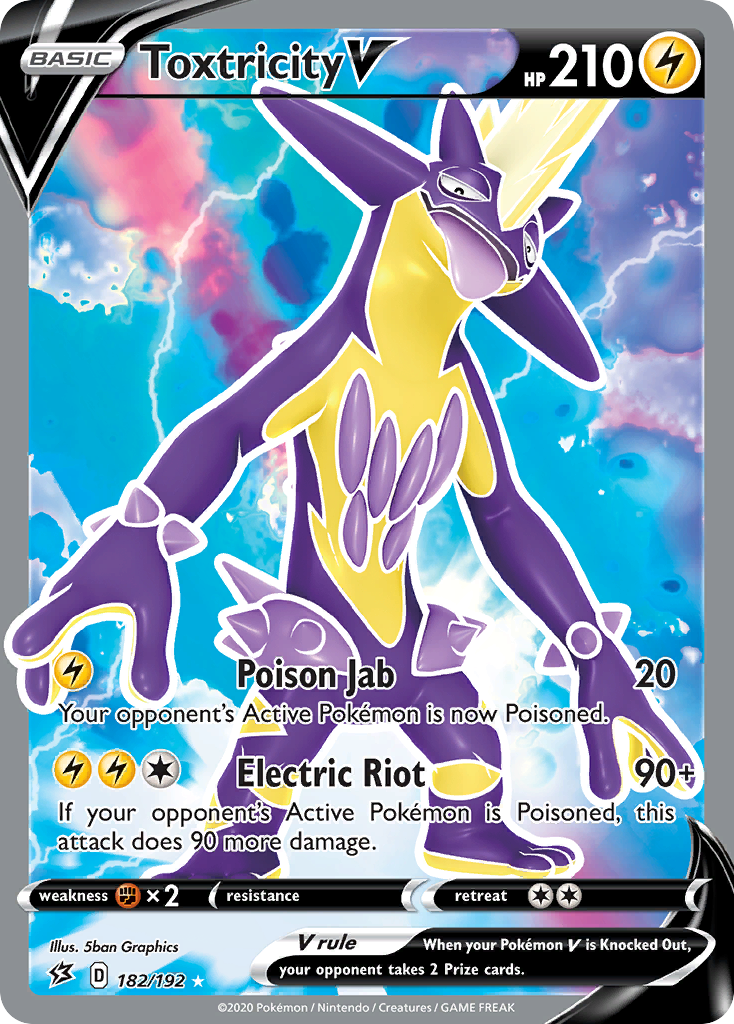 Toxtricity V - Rebel Clash - #182 - Pokemon TCG card