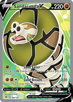 Sandaconda V - Rebel Clash - #184 - Pokemon TCG card