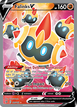 Falinks V - Rebel Clash - #185 - Pokemon TCG card