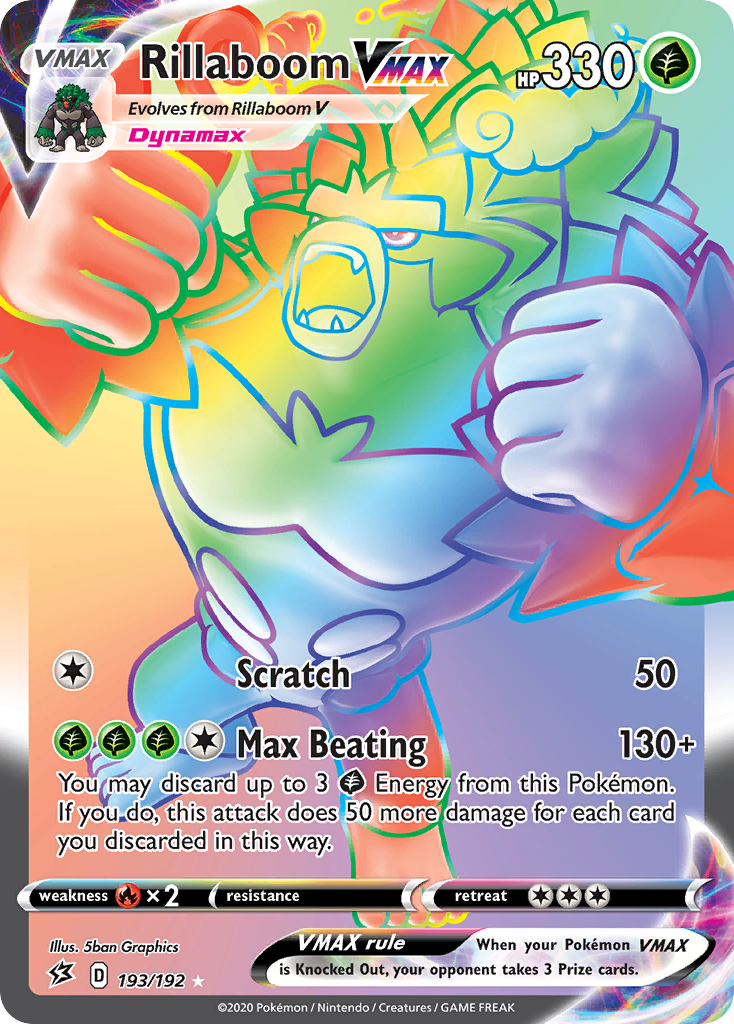 Rillaboom VMAX - Rebel Clash - #193 - Pokemon TCG card