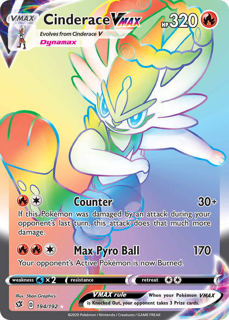 Cinderace VMAX - Rebel Clash - #194 - Pokemon TCG card