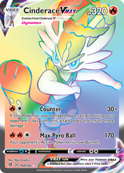 Cinderace VMAX #194 Cinderace VMAX - Rebel Clash - #194 - Pokemon TCG card