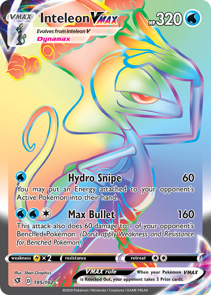 Inteleon VMAX - Rebel Clash - #195 - Pokemon TCG card