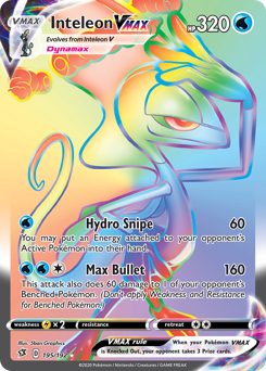 Inteleon VMAX - Rebel Clash - #195 - Pokemon TCG card