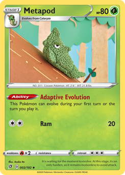 Metapod #2 Metapod - Rebel Clash - #2 - Pokemon TCG card