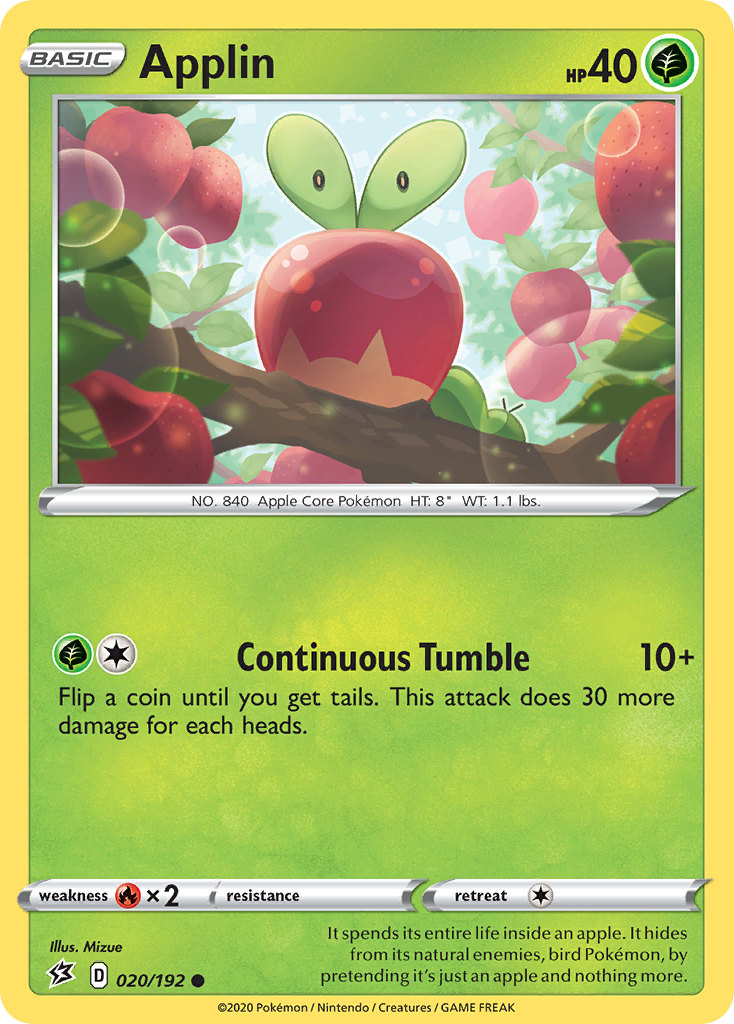 Applin - Rebel Clash - #20 - Pokemon TCG card