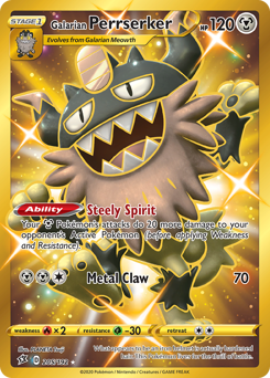 Galarian Perrserker #205 Galarian Perrserker - Rebel Clash - #205 - Pokemon TCG card