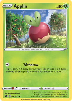 Applin - Rebel Clash - #21 - Pokemon TCG card