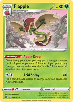 Flapple #22 Flapple - Rebel Clash - #22 - Pokemon TCG card