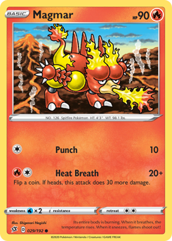 Magmar #29 Magmar - Rebel Clash - #29 - Pokemon TCG card