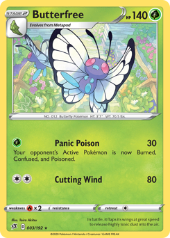 Butterfree #3 Butterfree - Rebel Clash - #3 - Pokemon TCG card