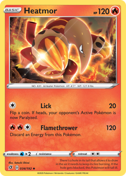 Heatmor - Rebel Clash - #34 - Pokemon TCG card