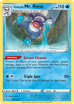 Galarian Mr. Rime #38 Galarian Mr. Rime - Rebel Clash - #38 - Pokemon TCG card