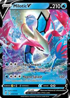 Milotic V #43 Milotic V - Rebel Clash - #43 - Pokemon TCG card