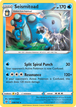 Seismitoad #46 Seismitoad - Rebel Clash - #46 - Pokemon TCG card