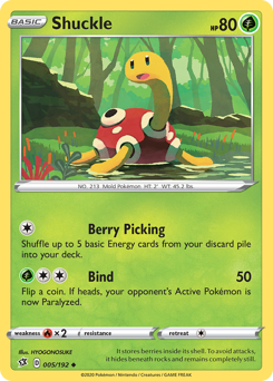 Shuckle - Rebel Clash - #5 - Pokemon TCG card