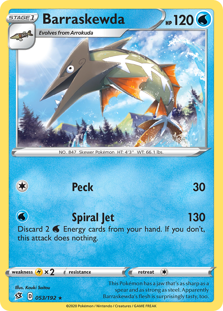 Barraskewda - Rebel Clash - #53 - Pokemon TCG card