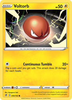 Voltorb #56 Voltorb - Rebel Clash - #56 - Pokemon TCG card