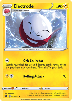 Electrode #57 Electrode - Rebel Clash - #57 - Pokemon TCG card