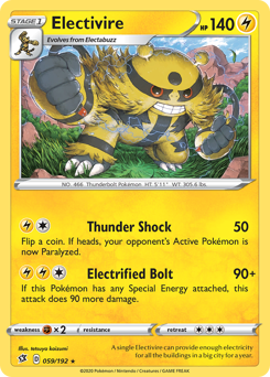Electivire #59 Electivire - Rebel Clash - #59 - Pokemon TCG card