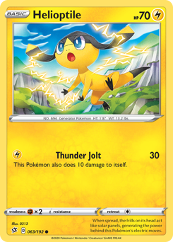 Helioptile - Rebel Clash - #63 - Pokemon TCG card