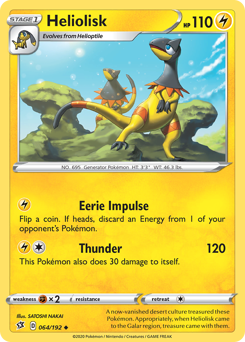 Heliolisk #64 Heliolisk - Rebel Clash - #64 - Pokemon TCG card