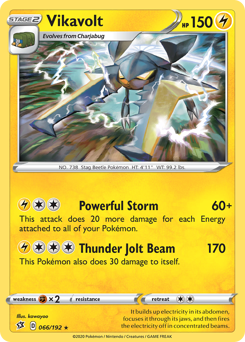 Vikavolt - Rebel Clash - #66 - Pokemon TCG card