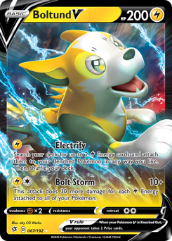Boltund V #67 Boltund V - Rebel Clash - #67 - Pokemon TCG card