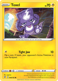 Toxel #68 Toxel - Rebel Clash - #68 - Pokemon TCG card