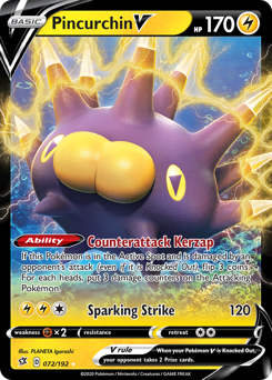 Pincurchin V #72 Pincurchin V - Rebel Clash - #72 - Pokemon TCG card