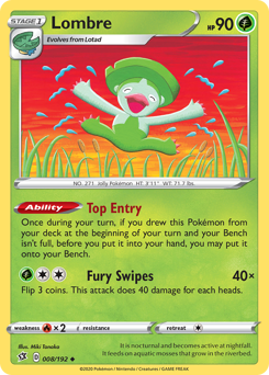 Lombre - Rebel Clash - #8 - Pokemon TCG card