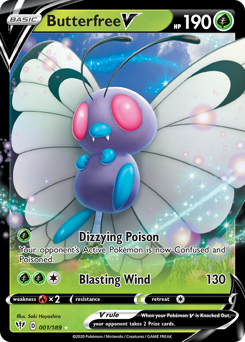 Butterfree V #1 Butterfree V - Darkness Ablaze - #1 - Pokemon TCG card