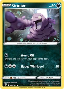 Grimer #100 Grimer - Darkness Ablaze - #100 - Pokemon TCG card