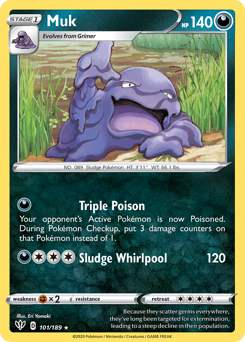 Muk - Darkness Ablaze - #101 - Pokemon TCG card