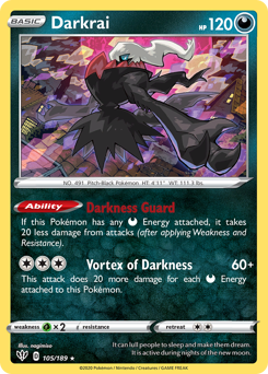 Darkrai - Darkness Ablaze - #105 - Pokemon TCG card