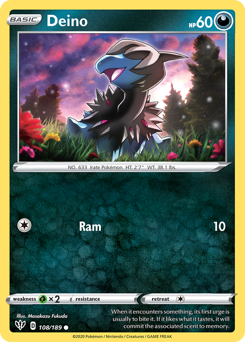 Deino - Darkness Ablaze - #108 - Pokemon TCG card