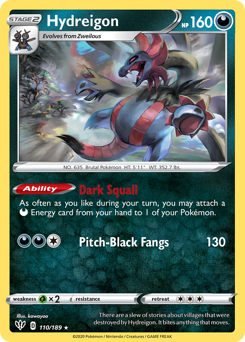 Hydreigon #110 Hydreigon - Darkness Ablaze - #110 - Pokemon TCG card