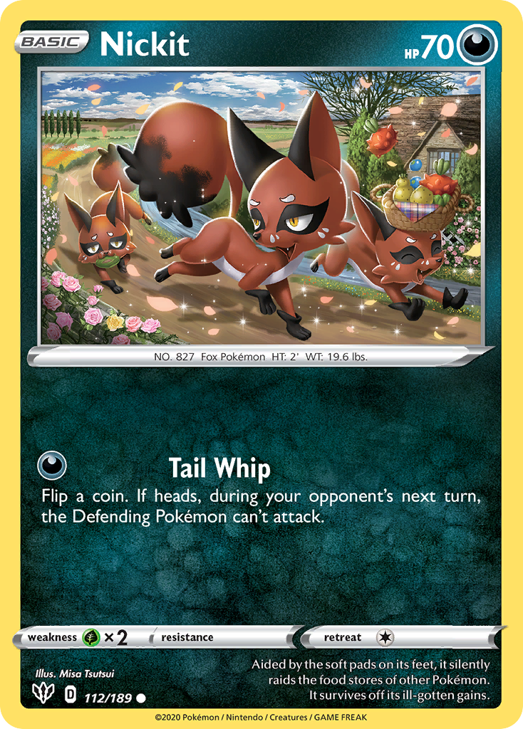 Nickit - Darkness Ablaze - #112 - Pokemon TCG card