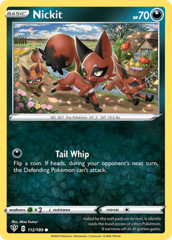 Nickit - Darkness Ablaze - #112 - Pokemon TCG card