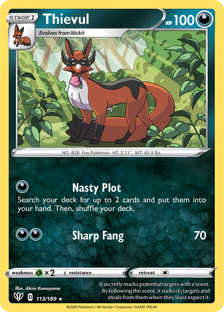 Thievul - Darkness Ablaze - #113 - Pokemon TCG card