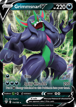 Grimmsnarl V - Darkness Ablaze - #114 - Pokemon TCG card