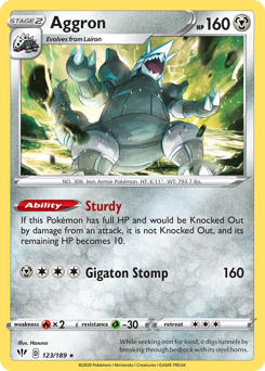 Aggron #123 Aggron - Darkness Ablaze - #123 - Pokemon TCG card