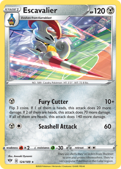 Escavalier #124 Escavalier - Darkness Ablaze - #124 - Pokemon TCG card